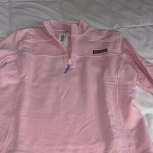 Vineyard Vines Light Pink Quarter-Zip Sweater
